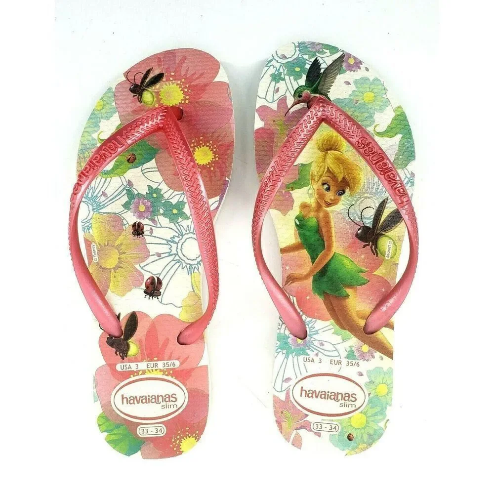 Disney Havaianas Slim Flip Flops‎ Tinkerbell  Pink